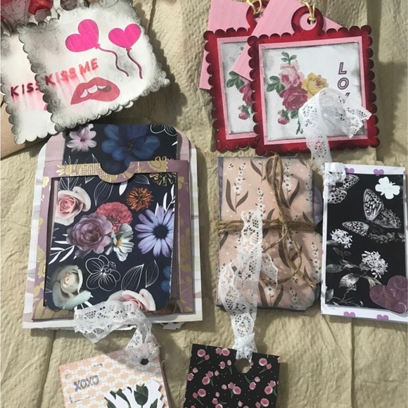 Valentines Bundle No 3 Journal Tags Scrapbooking Handmade - Picture 3 of 7